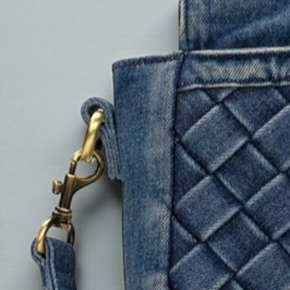Patricia Nash Washed Woven Denim Verenetta Crossbody - New - Picture 6 of 7